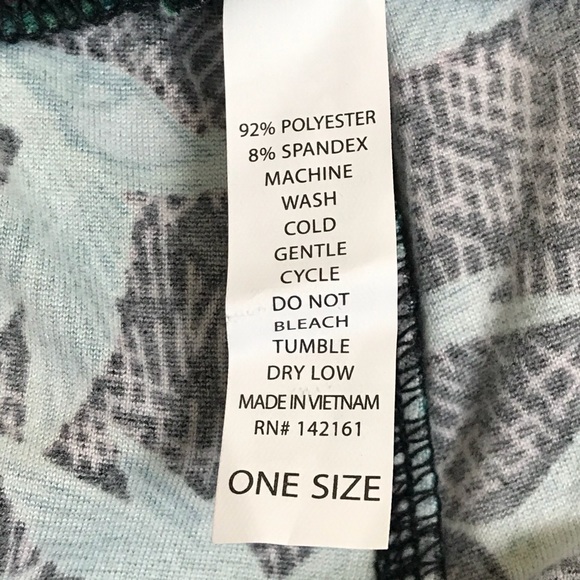 NWOT Lularoe Hummingbird One Size Leggings - Picture 7 of 8